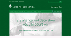 Desktop Screenshot of lefebvrelawyers.ca